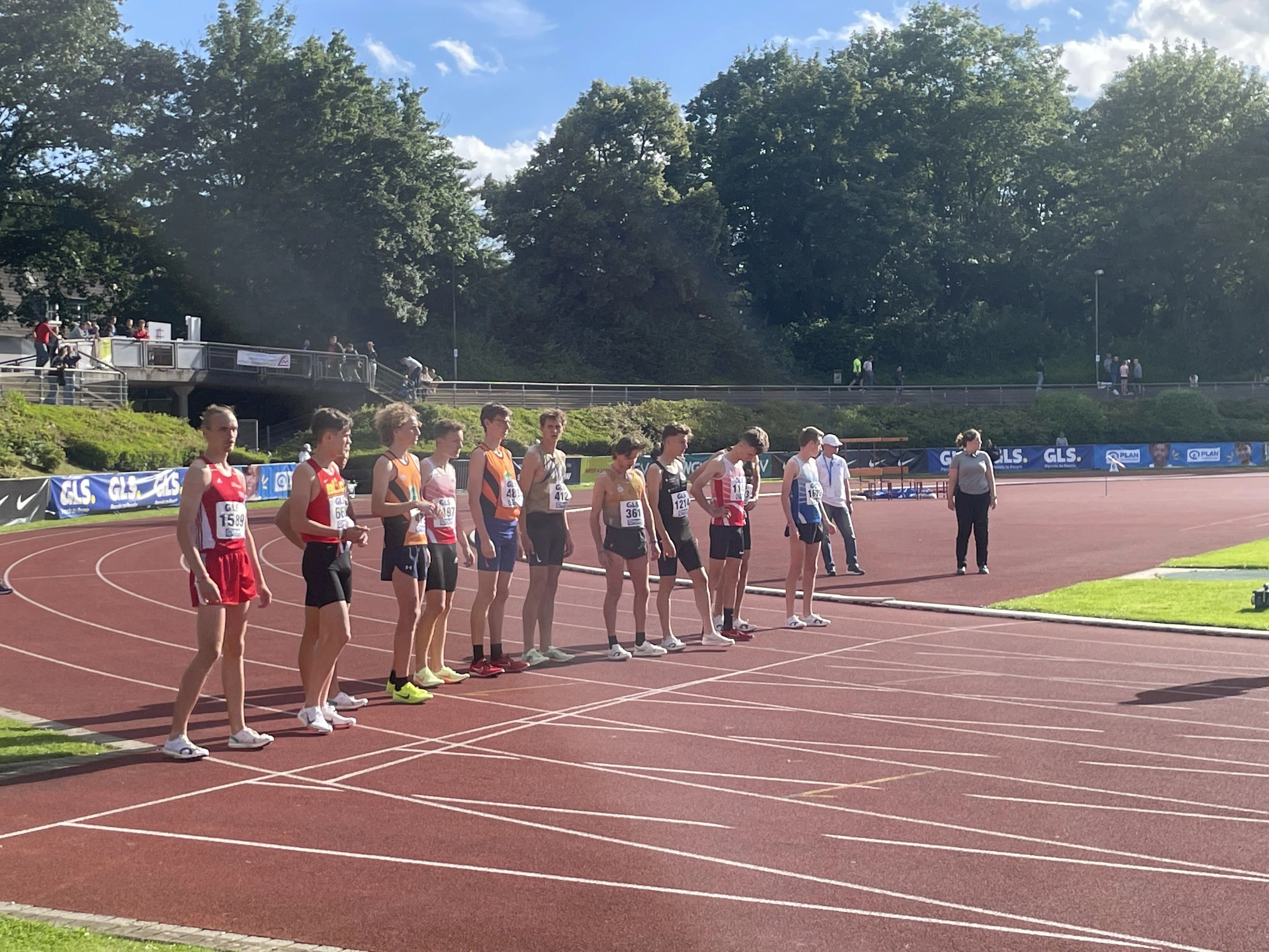 Kurz vorm Start des 1500m Finals war die Spannung hoch